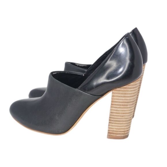 Kate Spade Saturday Black Leather Almond-Toe Heels, Size 6 - Picture 4 of 7